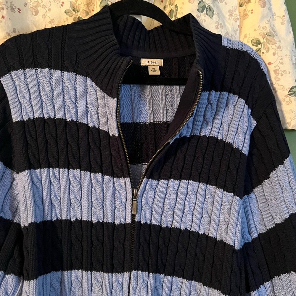 LL Bean zip up sweater. Beautiful and comfy